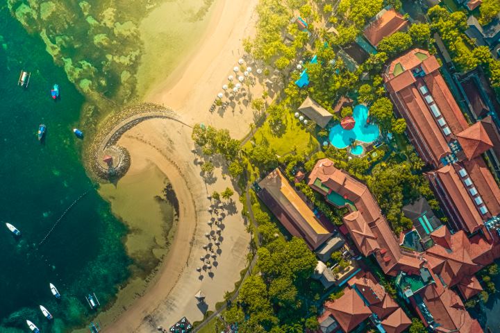 coucher soleil ile dieu drone thailande